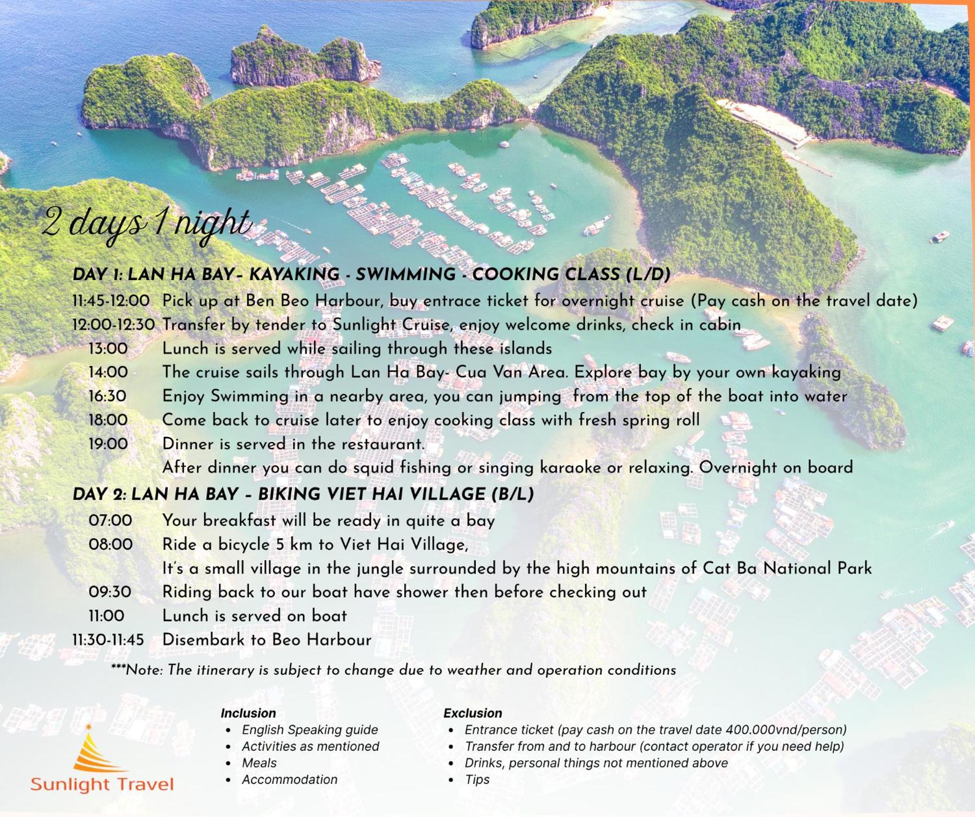 Готель Sunlight Boutique Cruise - Cat Ba Island Халонг Екстер'єр фото